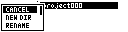 project file menu